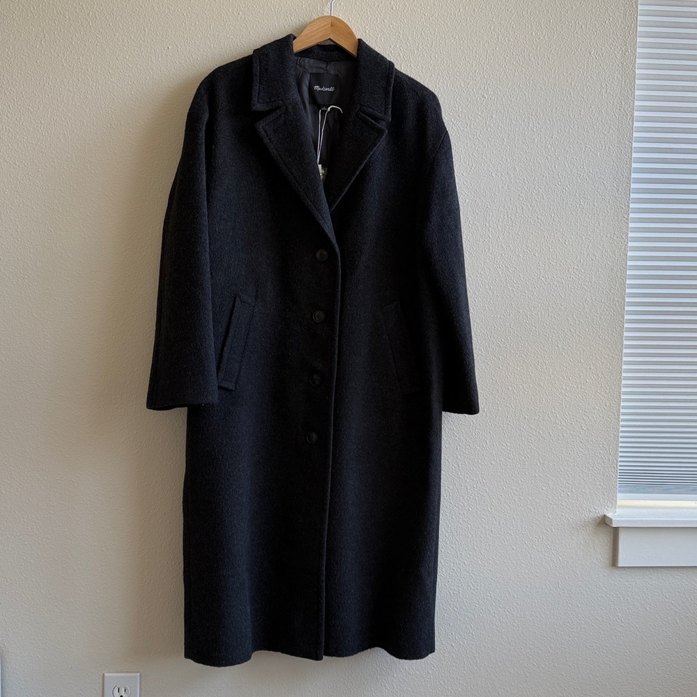 Madewell 🩶 Beautiful CHARCOAL Grey Women's Winter Coat 🤩 - Picture 7 of 13